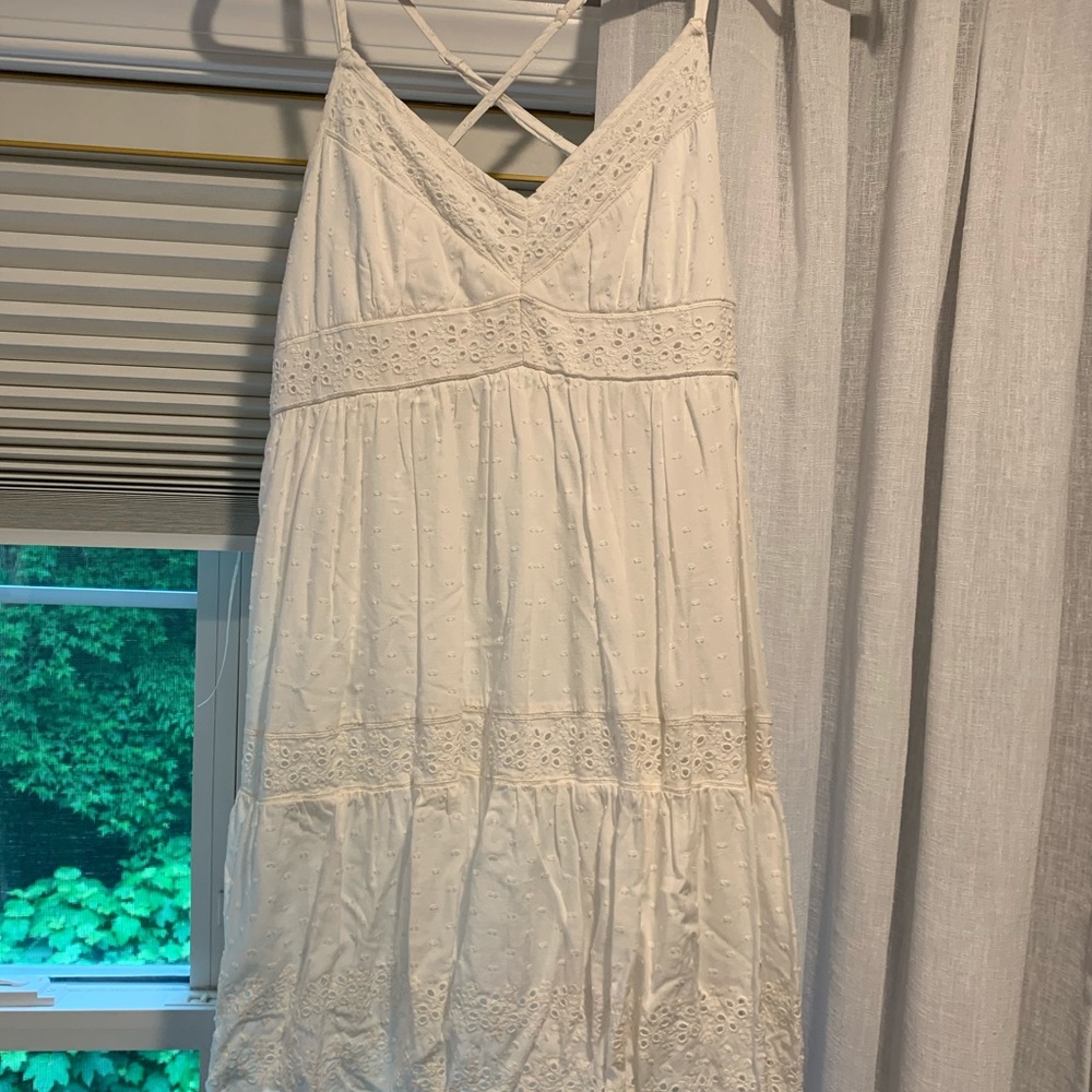 American Eagle white cross back dress